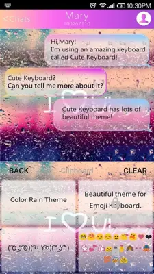 Color Rain Keyboard android App screenshot 1