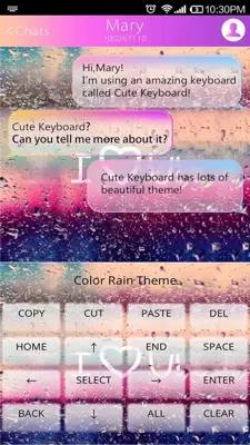 Color Rain Keyboard android App screenshot 2